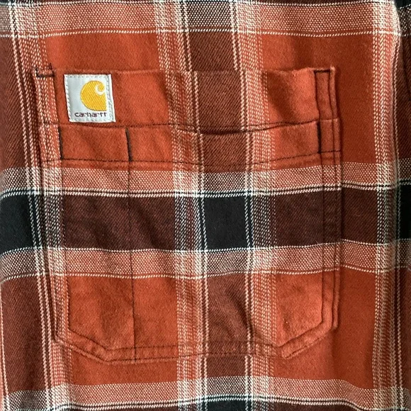 CARHARTTMen’s Flannel Button-Up Relaxed Fit Shirt Size XL